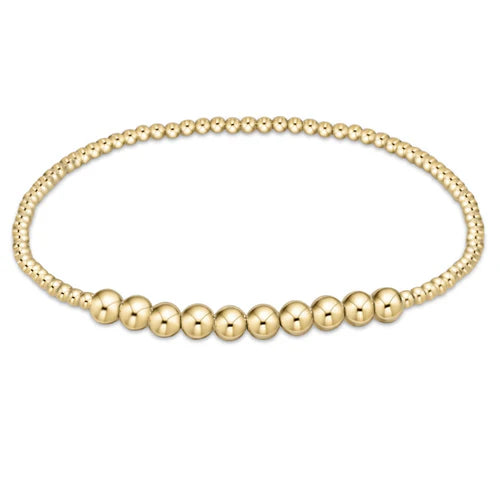 classic gold beaded bliss 2mm bead bracelet - 4mm gold - Zinnias Gift Boutique