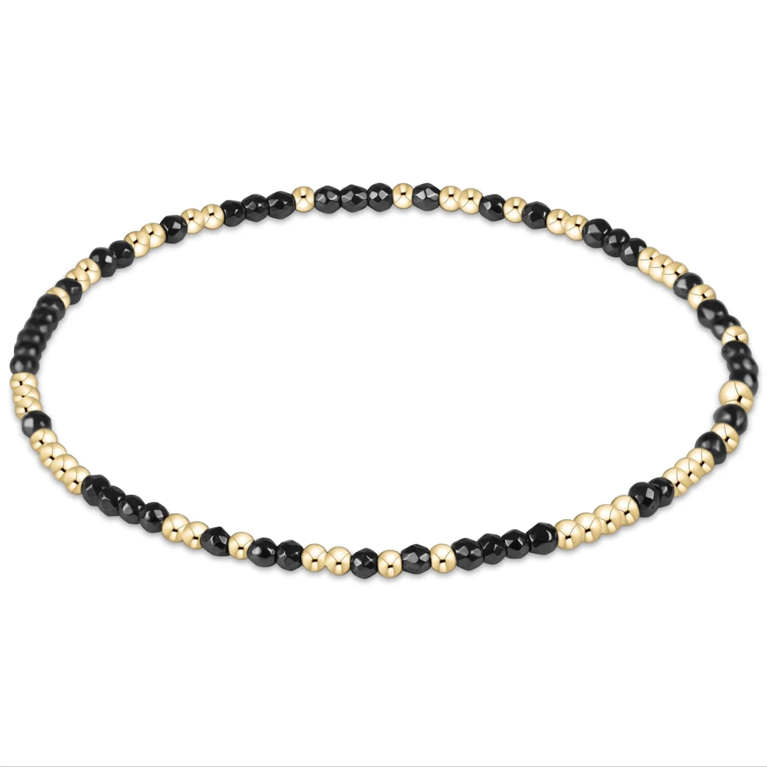 hope unwritten faceted hematite 2mm bead bracelet - Zinnias Gift Boutique