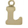 3mm Gold Fill Initial Charm Waterproof Bracelet - 7" - Zinnias Gift Boutique