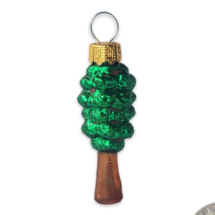 Mini Redwood Tree Glass Ornament - Zinnias Gift Boutique