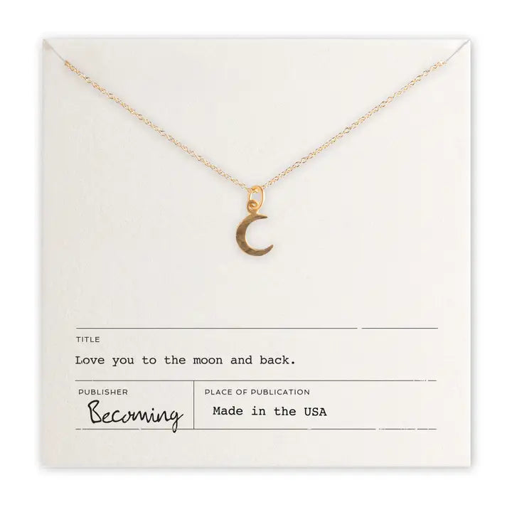 Love You To The Moon Necklace - Zinnias Gift Boutique