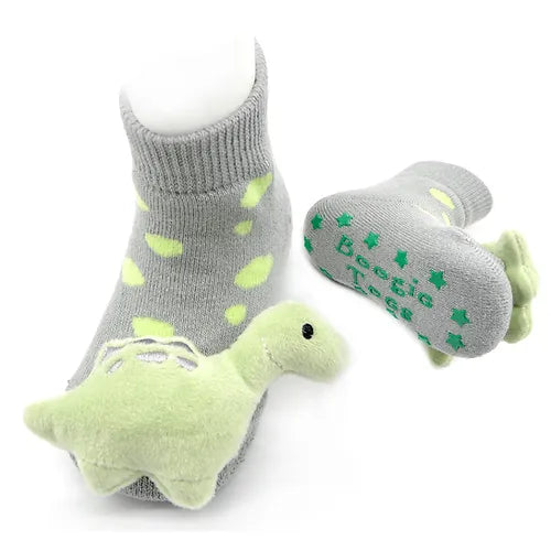 Green Dinosaur Boogie Toes, 1 Pair - Zinnias Gift Boutique