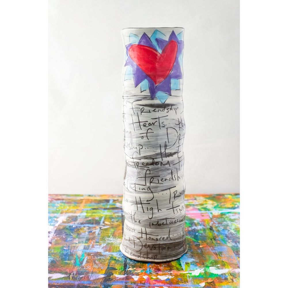 Tall Vase - Friendship Poem - Zinnias Gift Boutique