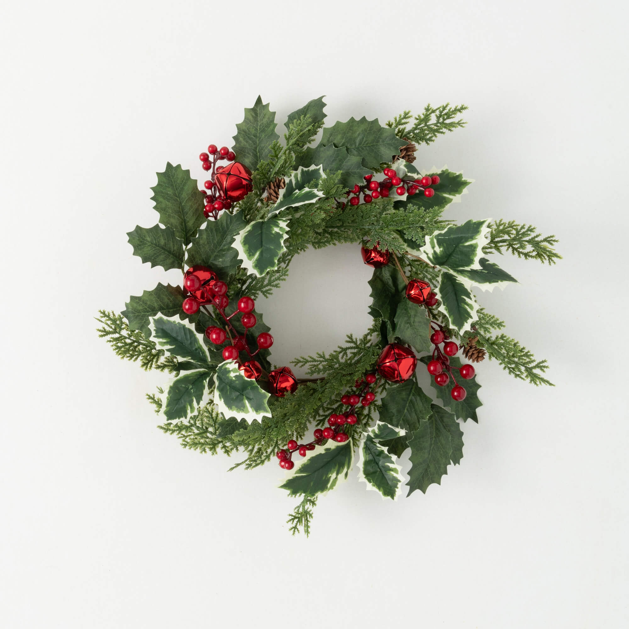 6.5" Holly/Bell Ring - Zinnias Gift Boutique