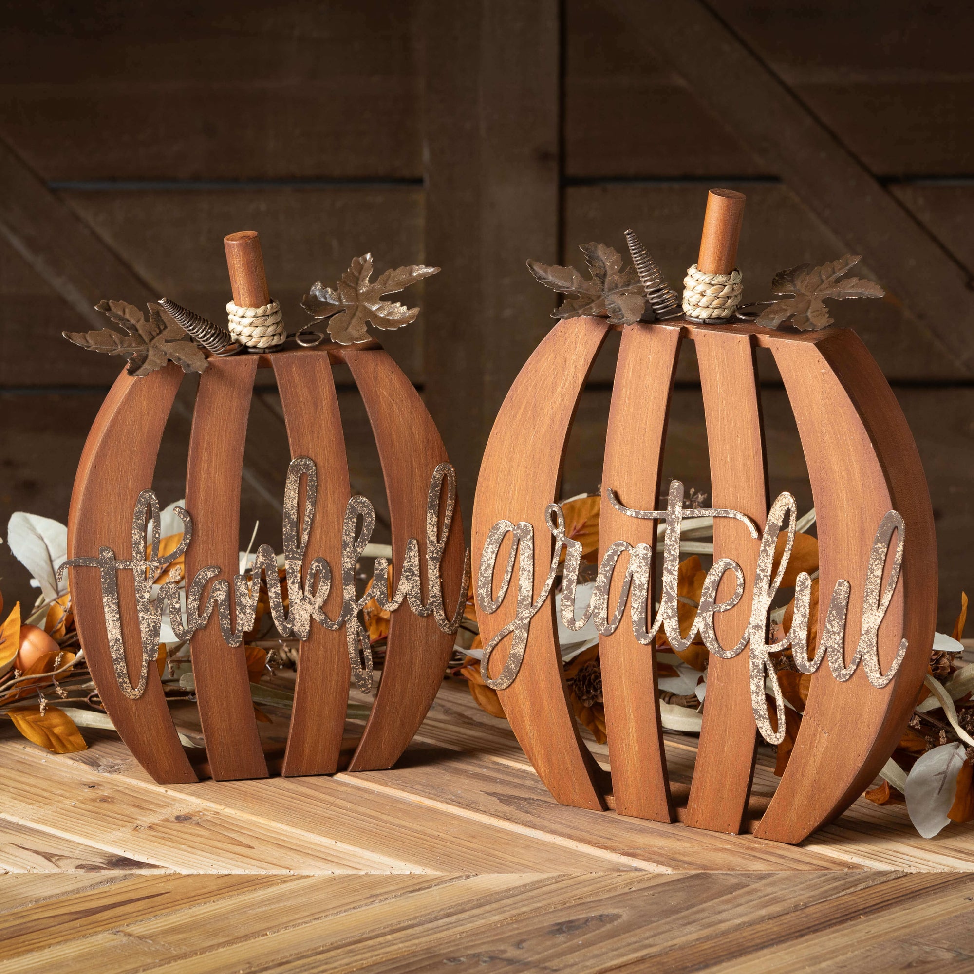 Wooden Text Pumpkin - Zinnias Gift Boutique