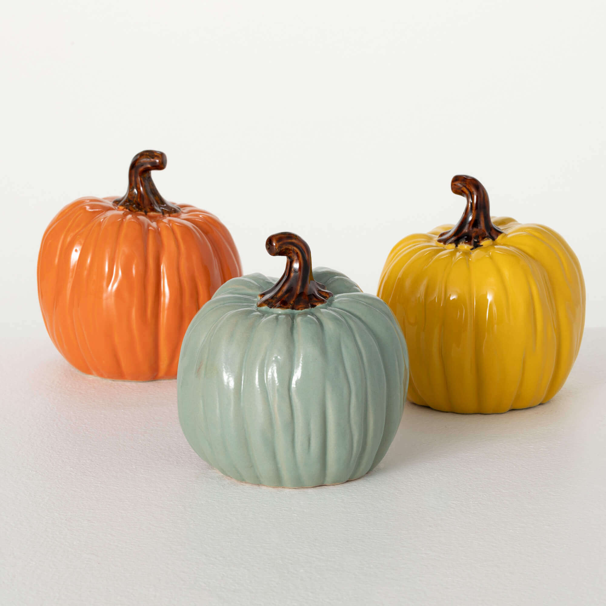 Colored Stoneware Pumpkin - Zinnias Gift Boutique