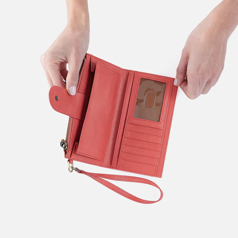 Kali Phone Wallet Cherry Blossom in Polished Leather - Zinnias Gift Boutique