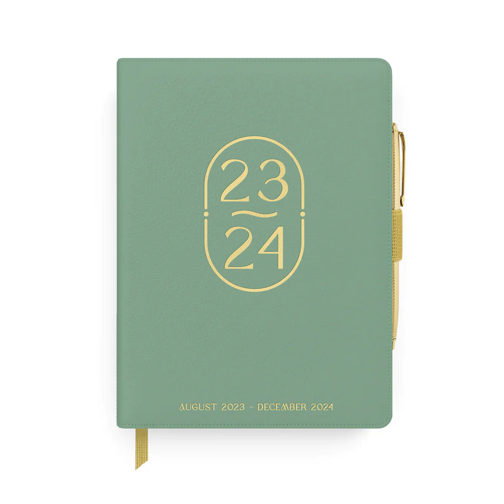 2024 Art Deco Vegan Leather Bound Planner - Zinnias Gift Boutique