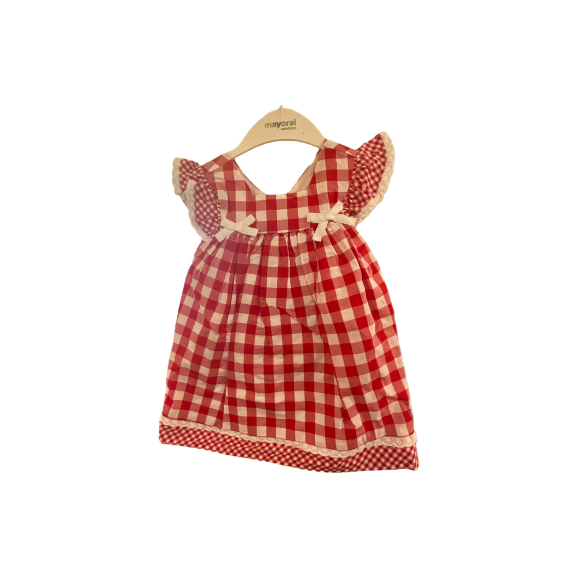 Dress red white check - Zinnias Gift Boutique
