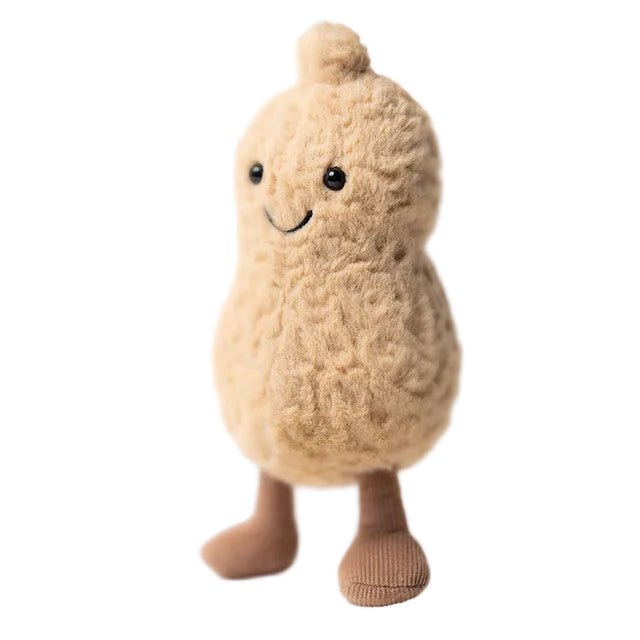 Jellycat Amuseables Peanut stuffed animal, soft plush toy with a cute peanut shape and friendly face, suitable for children.