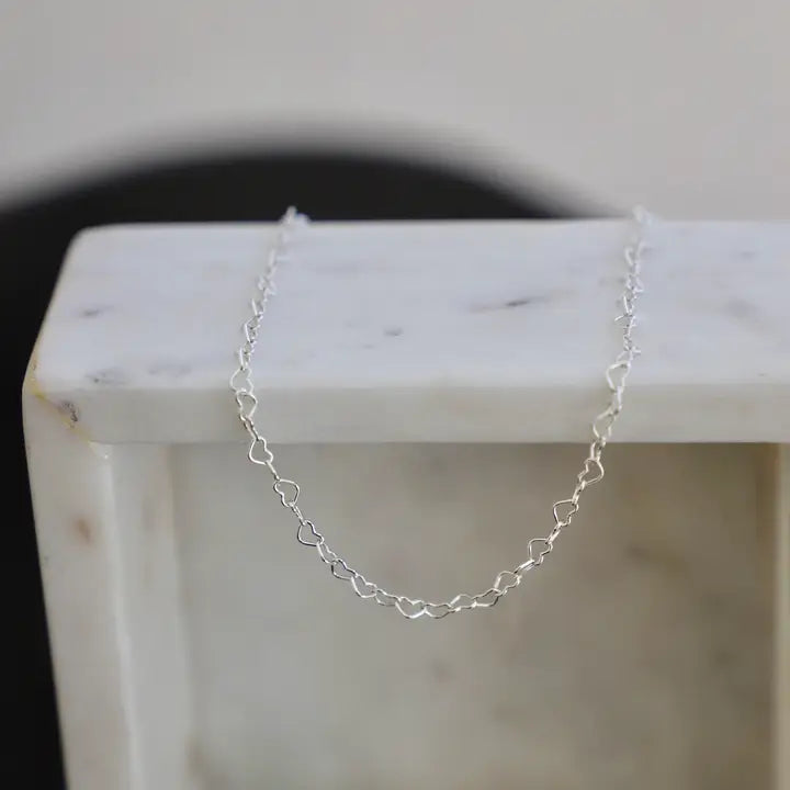 Heart Chain Necklace - Zinnias Gift Boutique