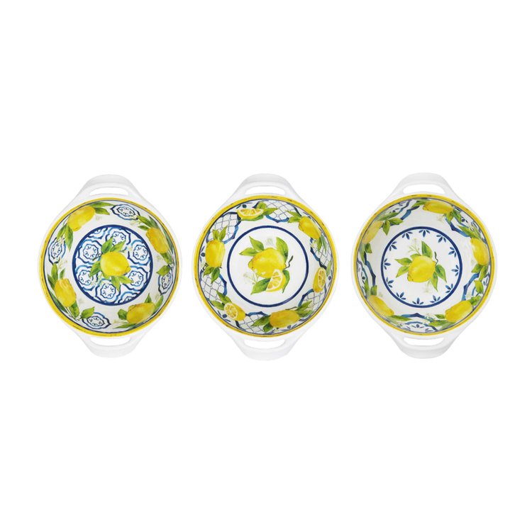 Palermo Mini Handled Bowls 6" (Set of 3) - Zinnias Gift Boutique