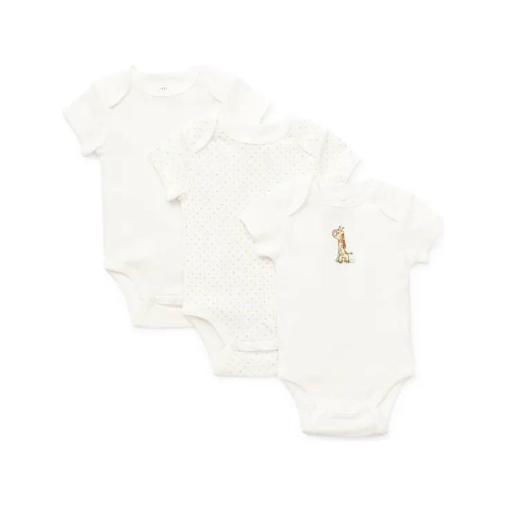 Giraffe 3-Pack Bodysuits - Zinnias Gift Boutique