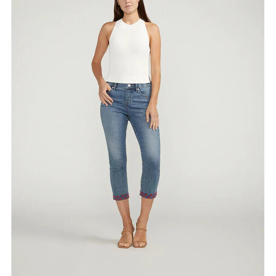 Maya Mid Rise Capri - Studio Blue - Zinnias Gift Boutique