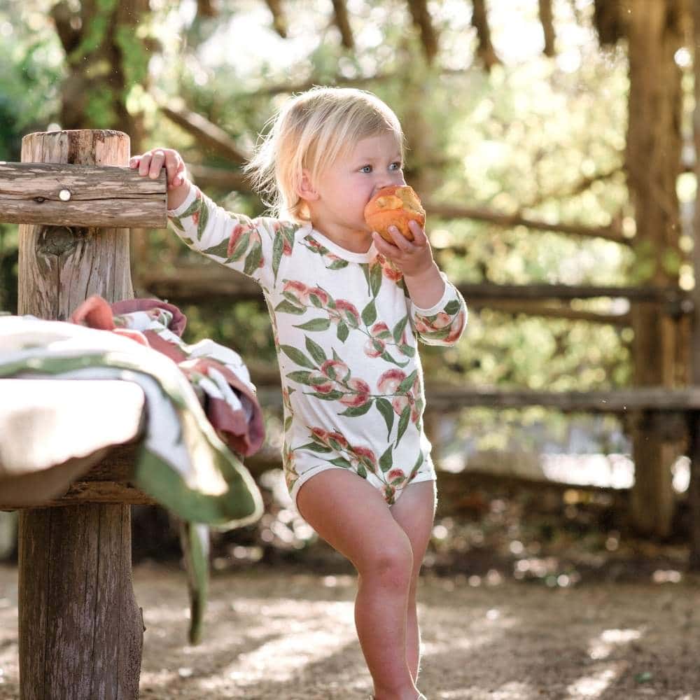 Organic One Piece Floral Bicycle - Zinnias Gift Boutique