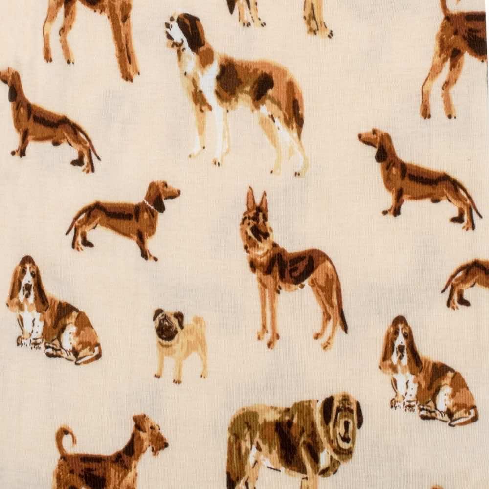 Organic Cotton Zipper Pajama Natural Dog - Zinnias Gift Boutique