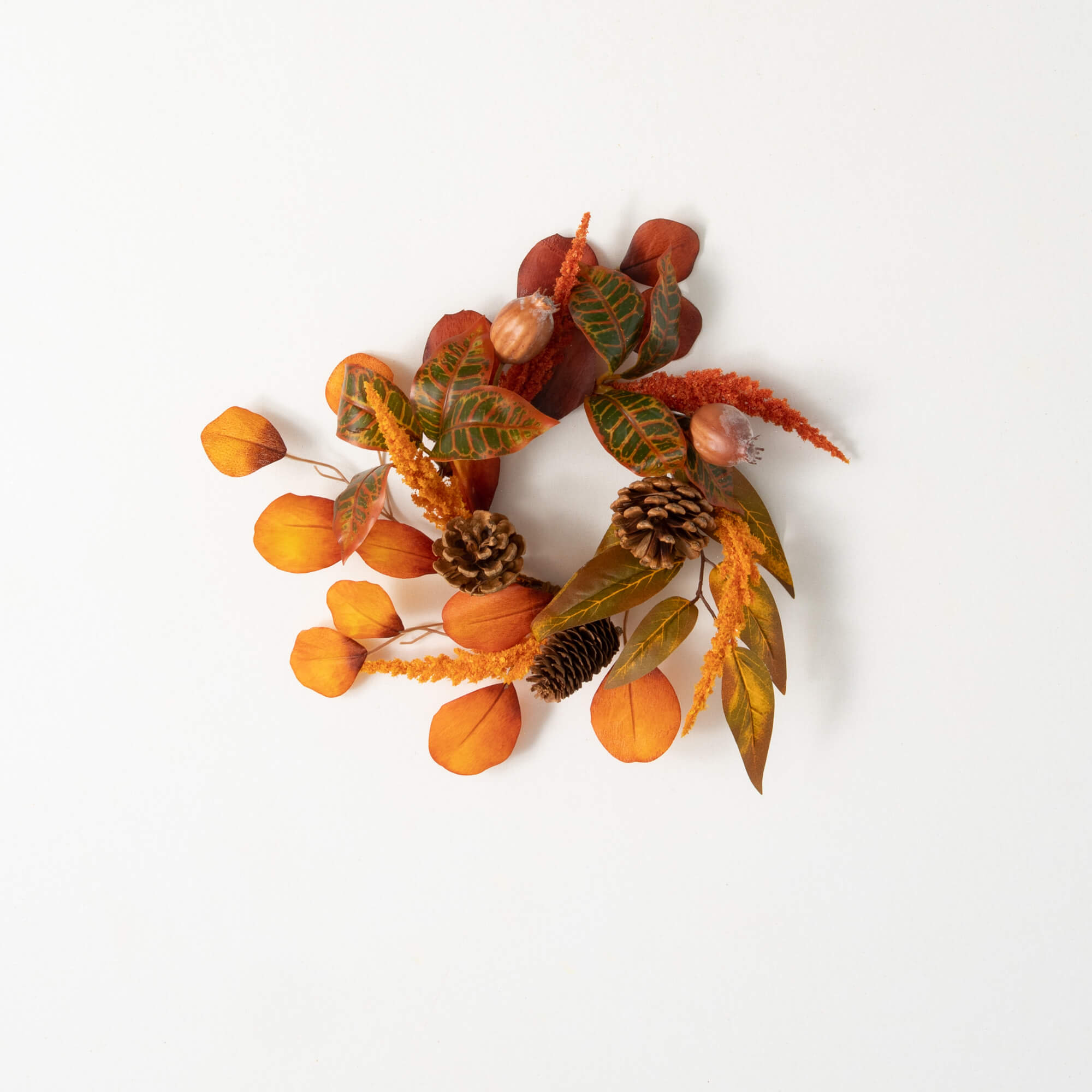 MIXED FALL LEAF & WHEAT RING - Zinnias Gift Boutique