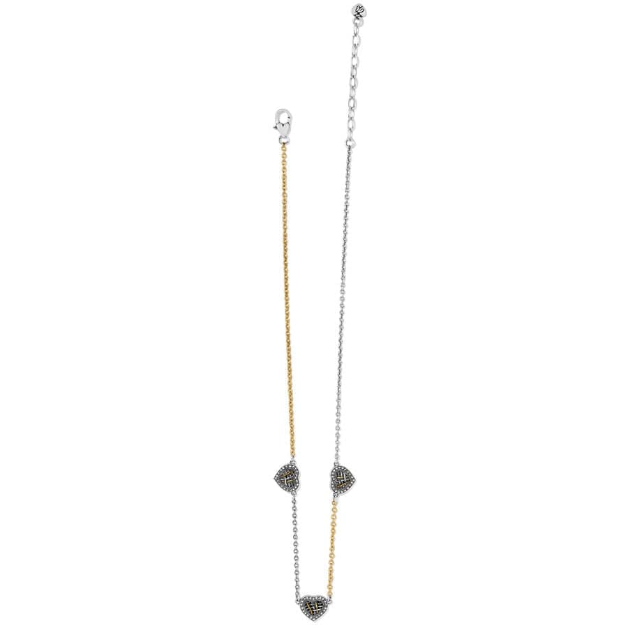 Neptune's Rings Woven Heart Station Necklace - Zinnias Gift Boutique