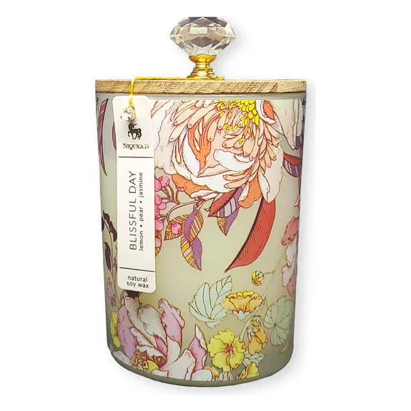 Blissful Day Candle - Lemon Pear Jasmine - Zinnias Gift Boutique