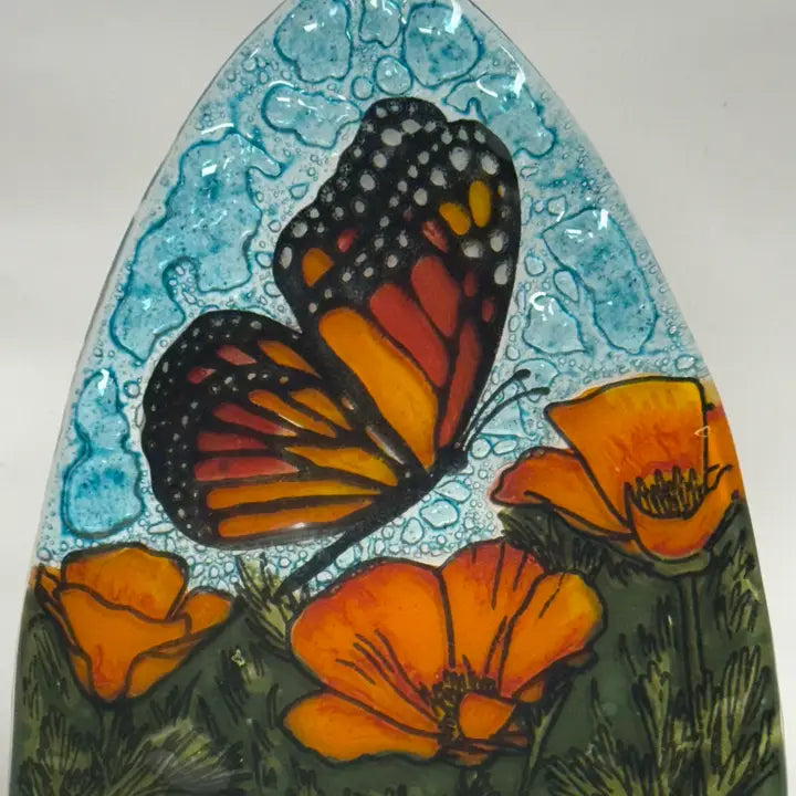 Fused glass nightlight - Zinnias Gift Boutique