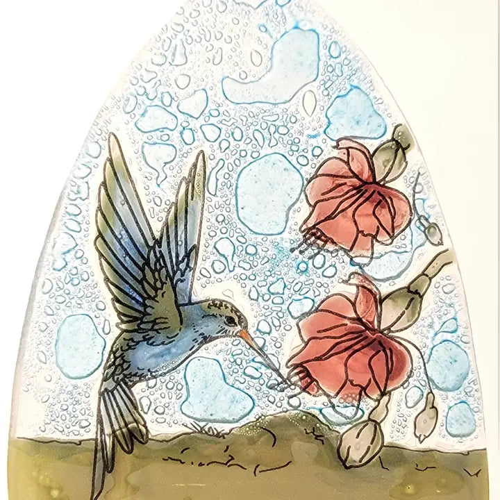Fused glass nightlight - Zinnias Gift Boutique