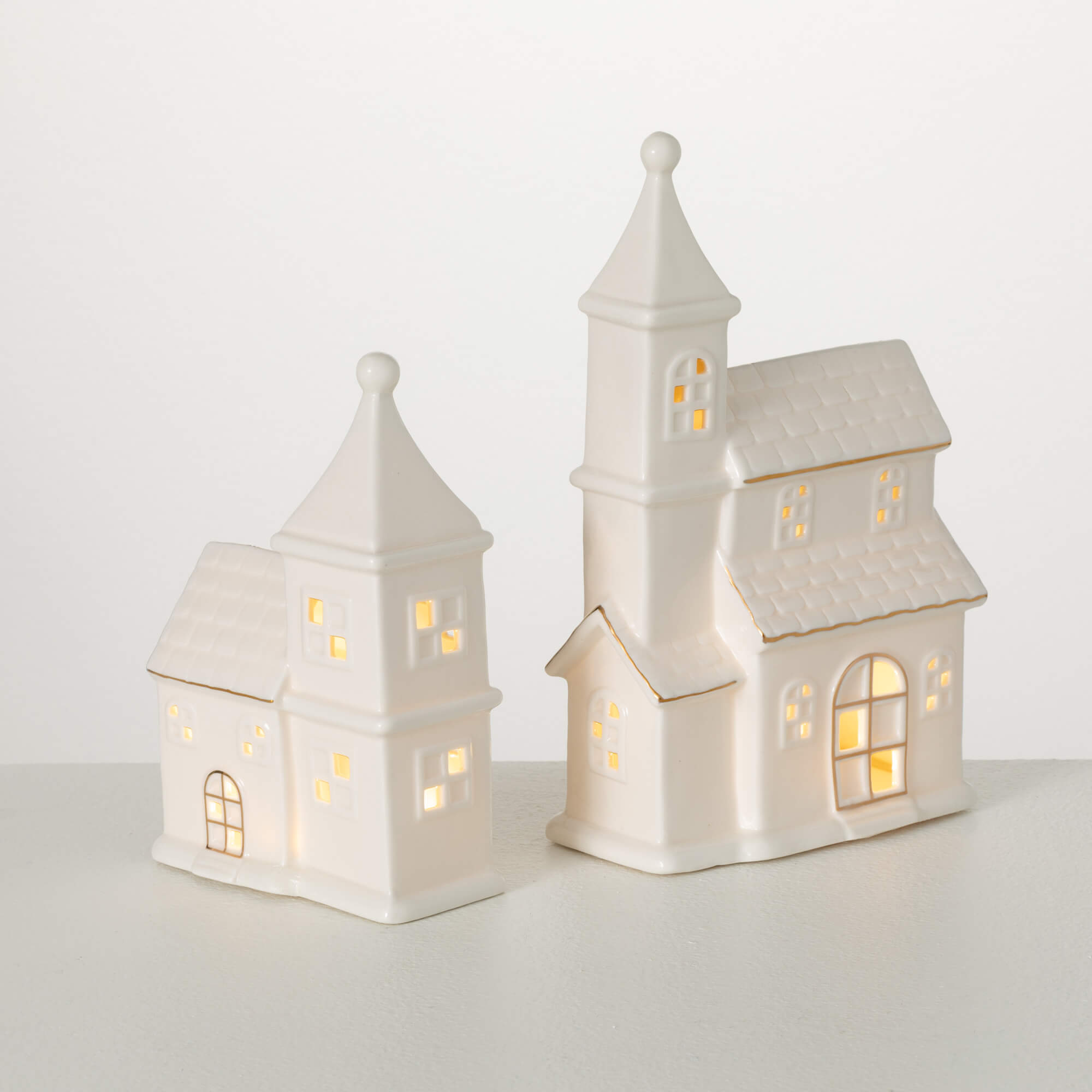LED Porcelain Church - Zinnias Gift Boutique