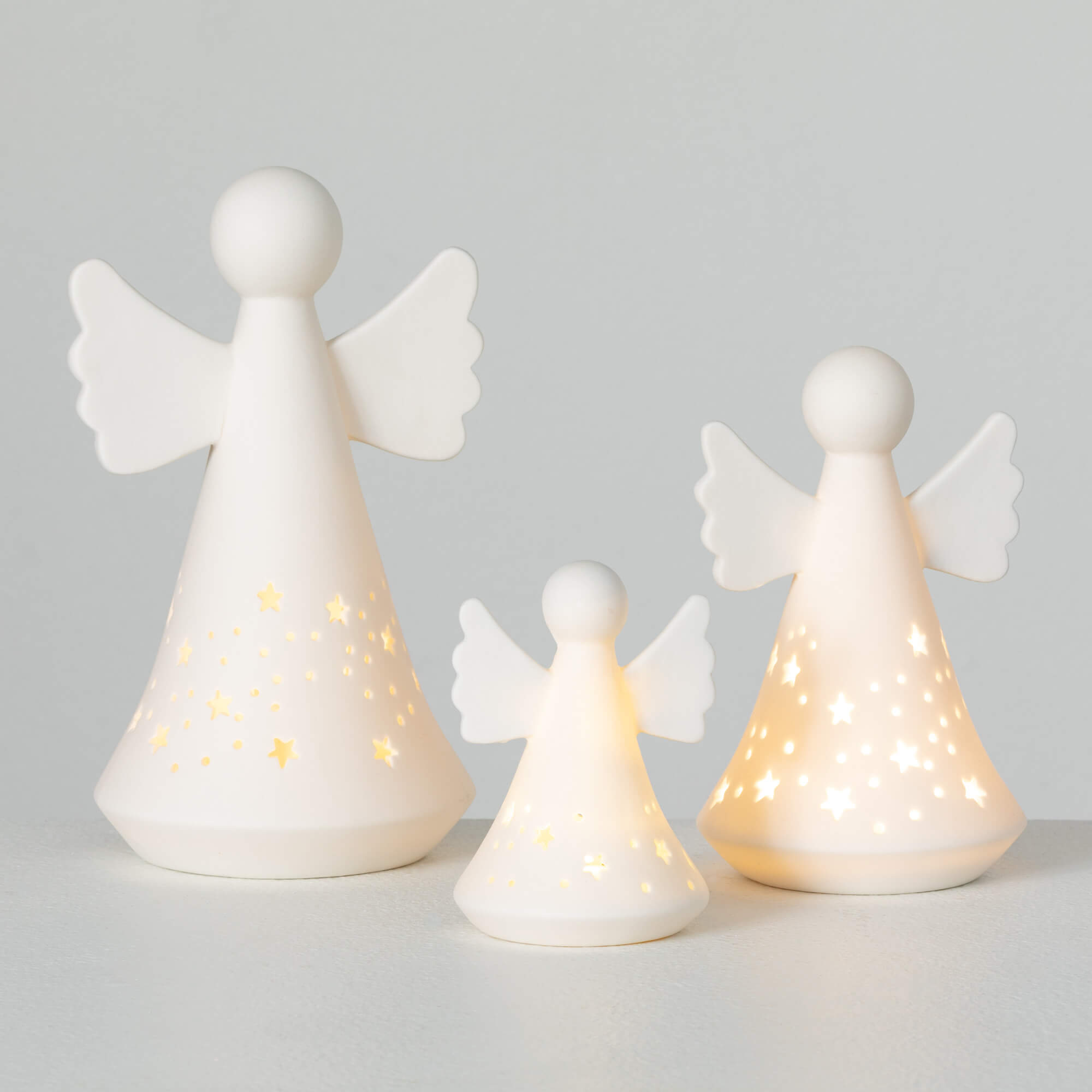 Lighted Angel Figure - Zinnias Gift Boutique