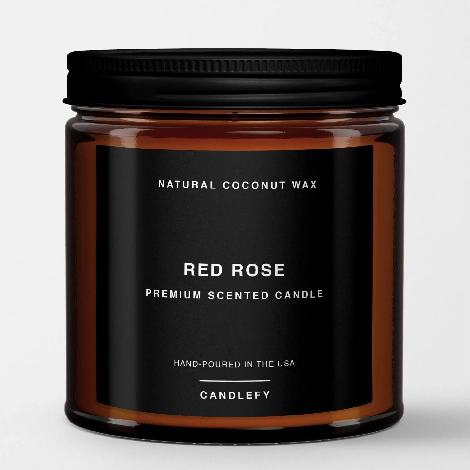 Red Rose Premium Coconut Wax Candle - Zinnias Gift Boutique