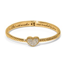 Celestia Heart Hinged Bangle - Zinnias Gift Boutique