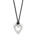 Cascade Open Heart Cord Necklace - Zinnias Gift Boutique