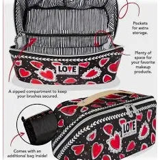 Hearts a flutter cosmetic bag - Zinnias Gift Boutique