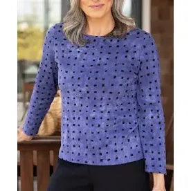 Cozy Rib Tie Dye Tee Midnight - Zinnias Gift Boutique