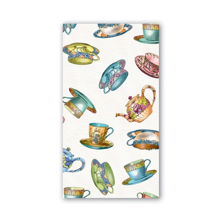 Teacups Hostess Napkin - Zinnias Gift Boutique
