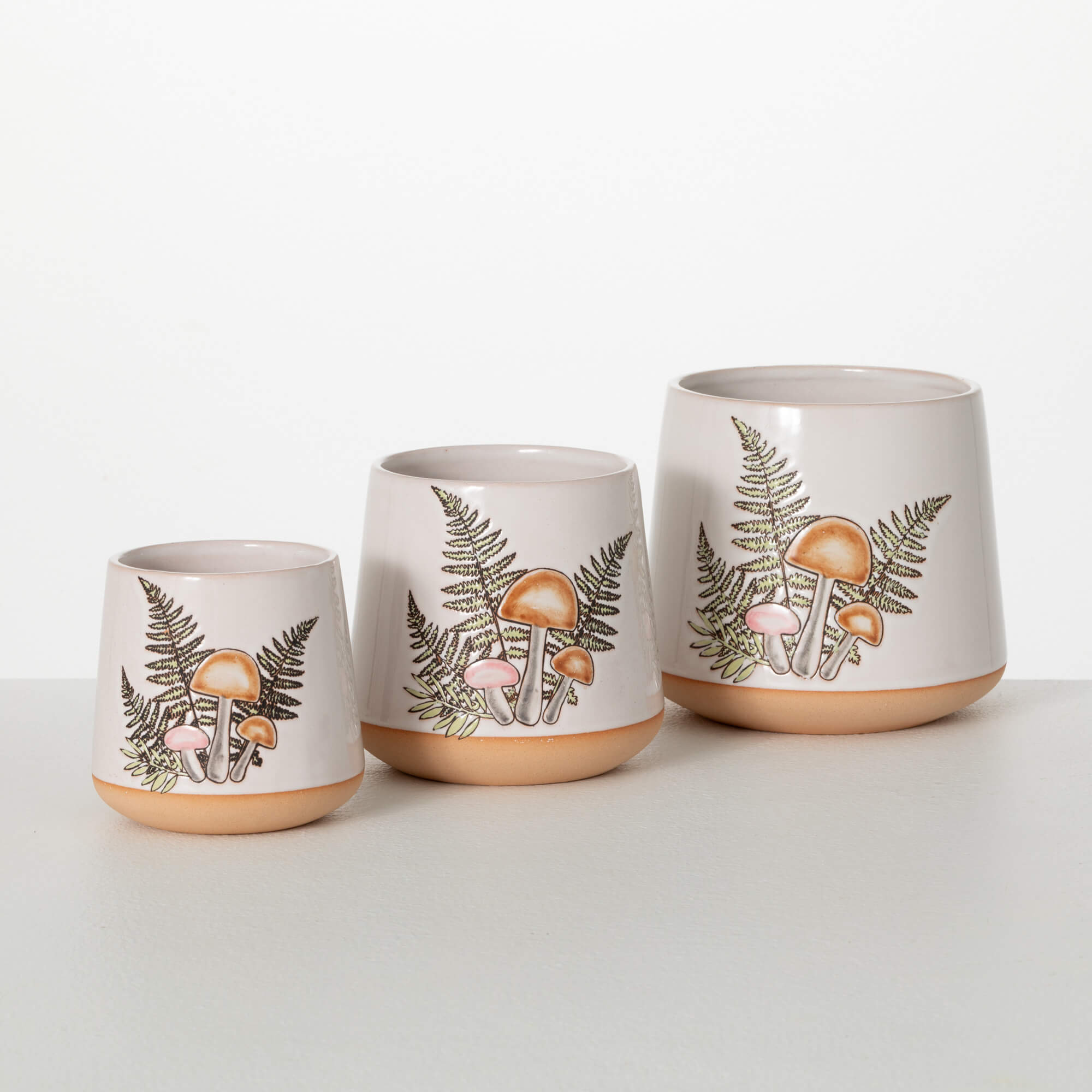 FORAGED MUSHROOM FERN PLANTERS - Zinnias Gift Boutique