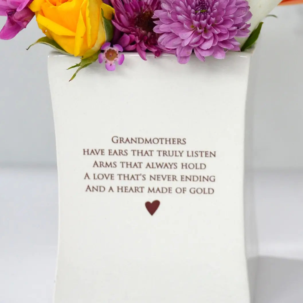 Clay Square Vase - Zinnias Gift Boutique