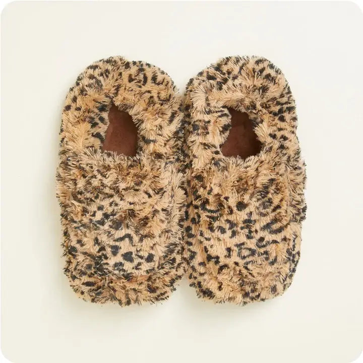 Gray Warmies Warmie slippers with plush interior, featuring a cozy marshmallow design for comfort and warmth.