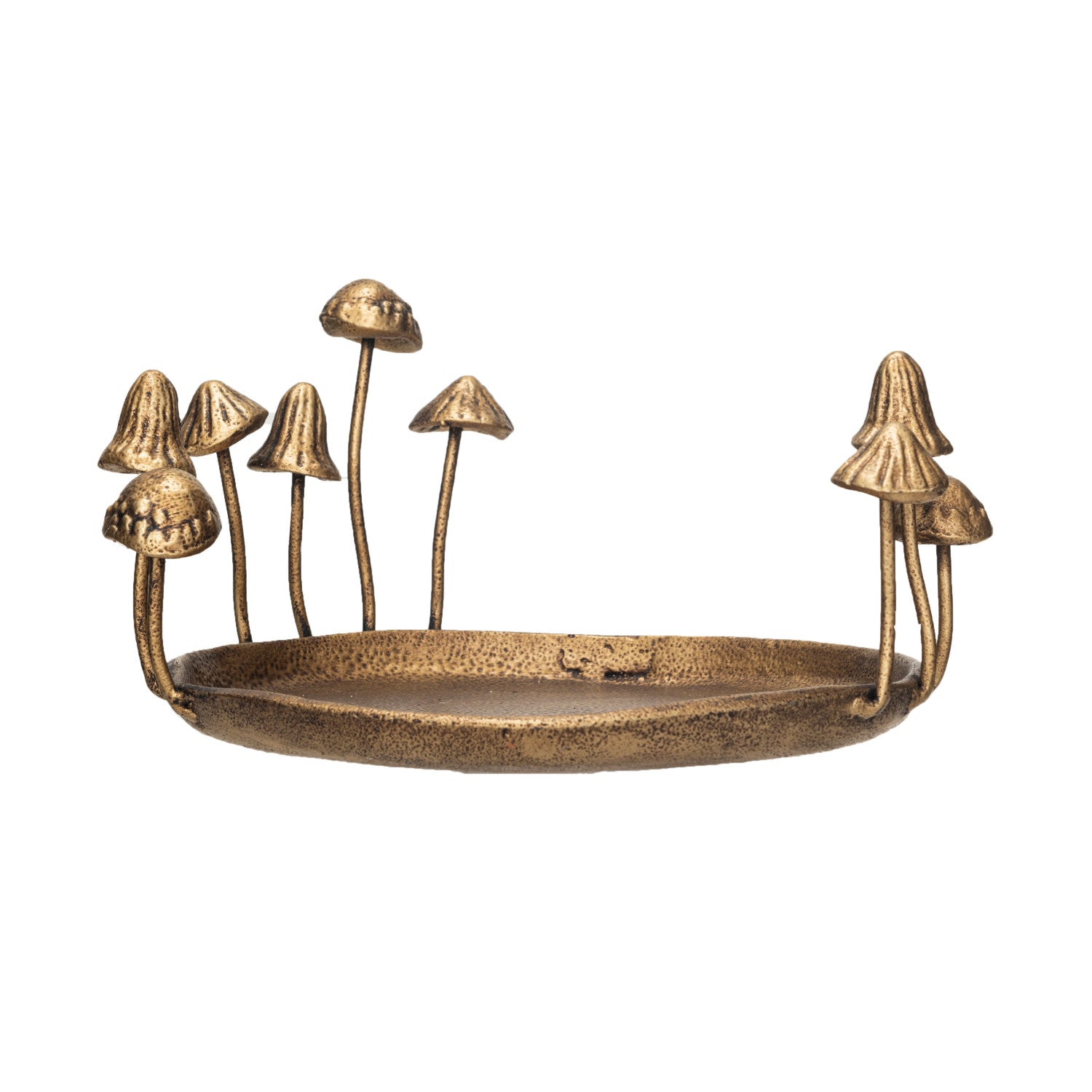 Cast Iron Tray w/ Mushrooms - Zinnias Gift Boutique