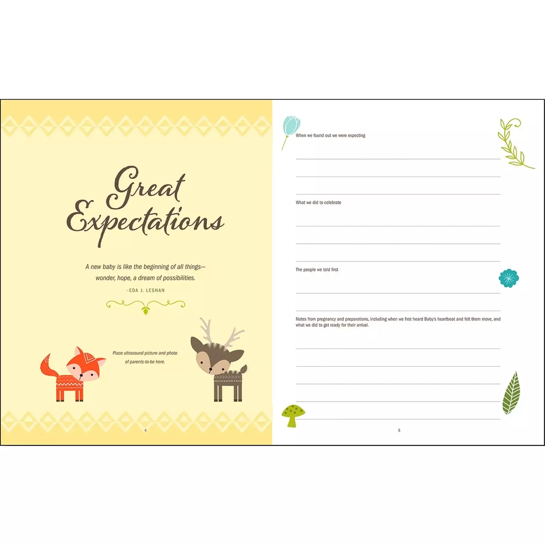 Baby's Book: The First Five Years (Woodland Friends) - Zinnias Gift Boutique