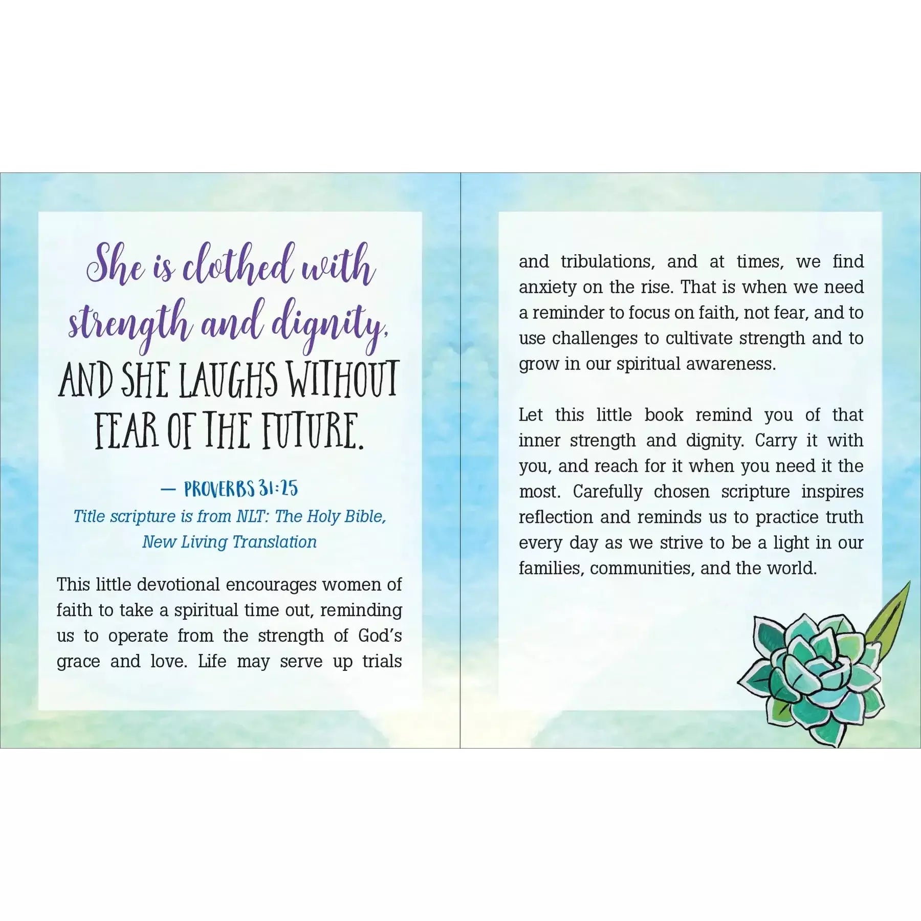 She is Clothed with Strength and Dignity Mini Book - Zinnias Gift Boutique