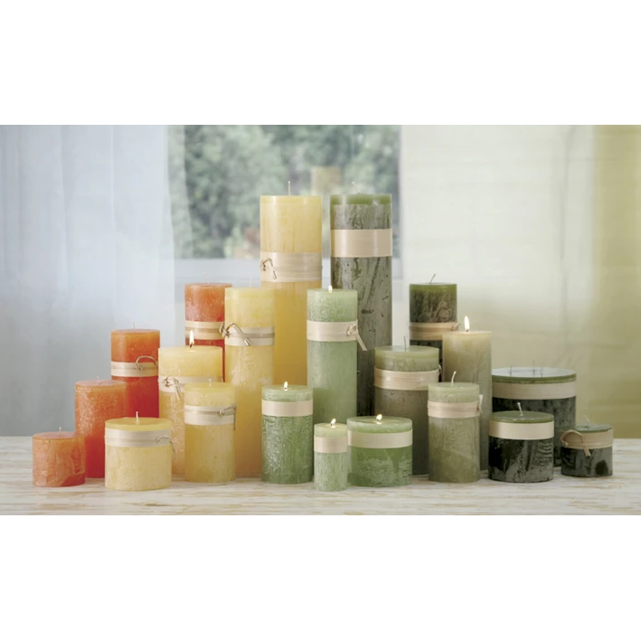 Pillar Candle Scent Free 3.25&quot; - Zinnias Gift Boutique