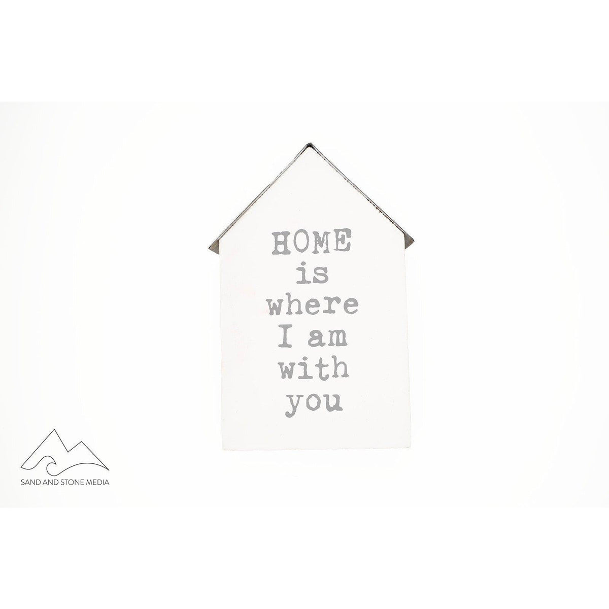 Wood Sign &quot;Home is Where&quot; - Zinnias Gift Boutique