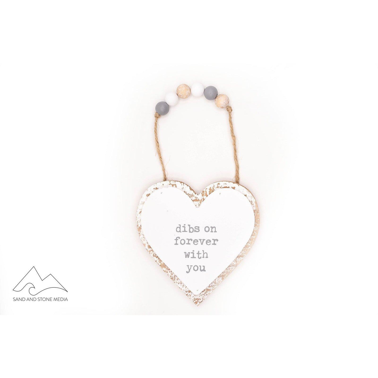 Wood Heart "Dibs" - Zinnias Gift Boutique