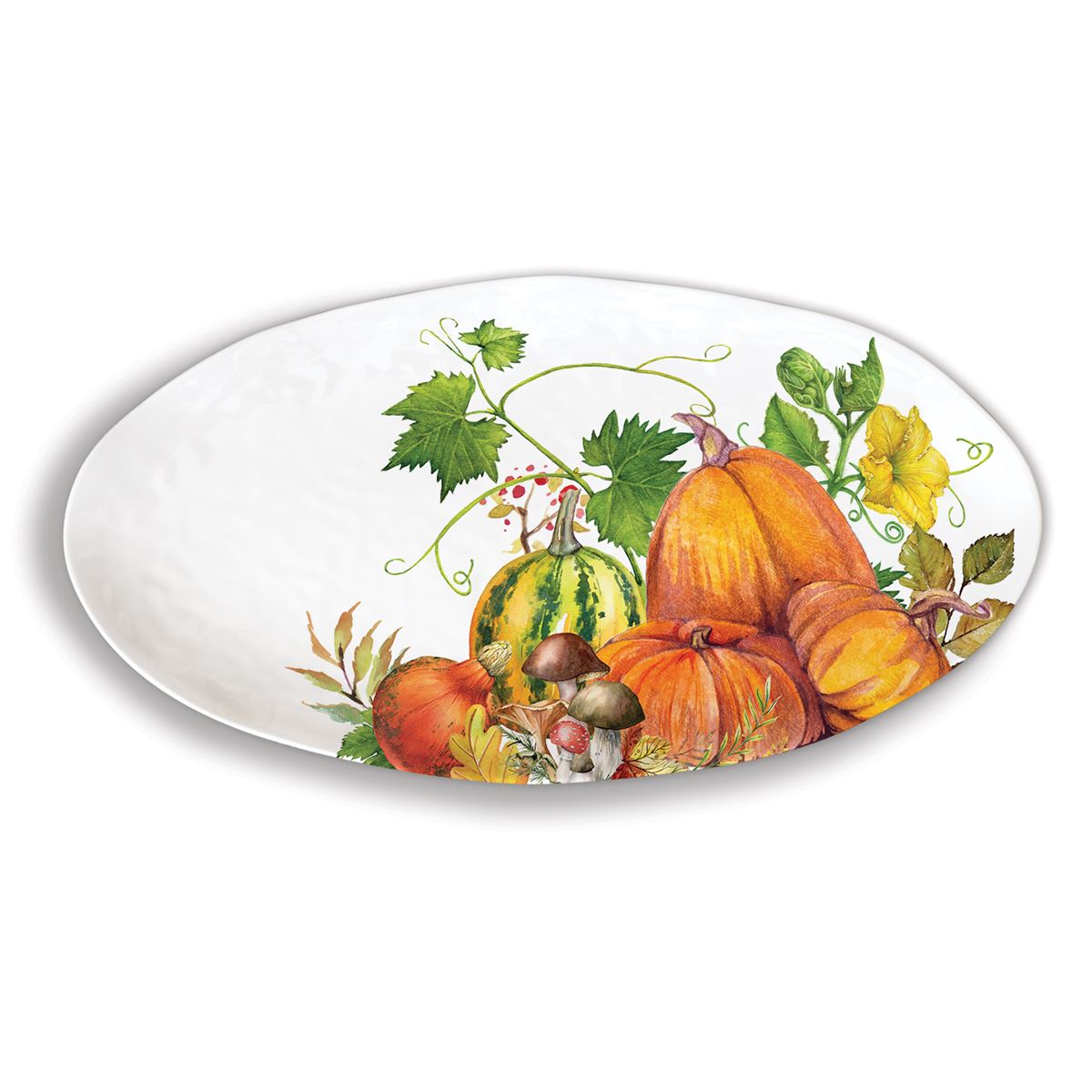 Pumpkin Prize Melamine Serveware Oval Platter - Zinnias Gift Boutique
