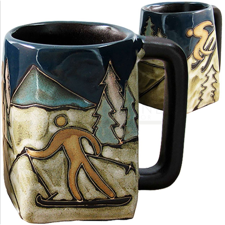 Mara Mugs - Skiers - Zinnias Gift Boutique