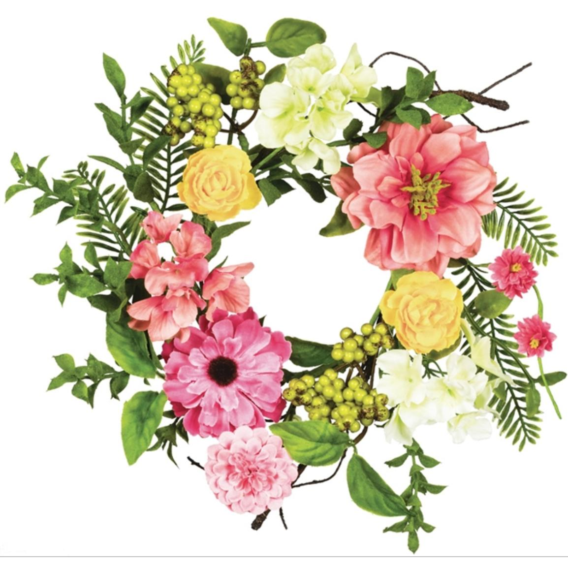 Spring 4.5" Flower Ring - Zinnias Gift Boutique