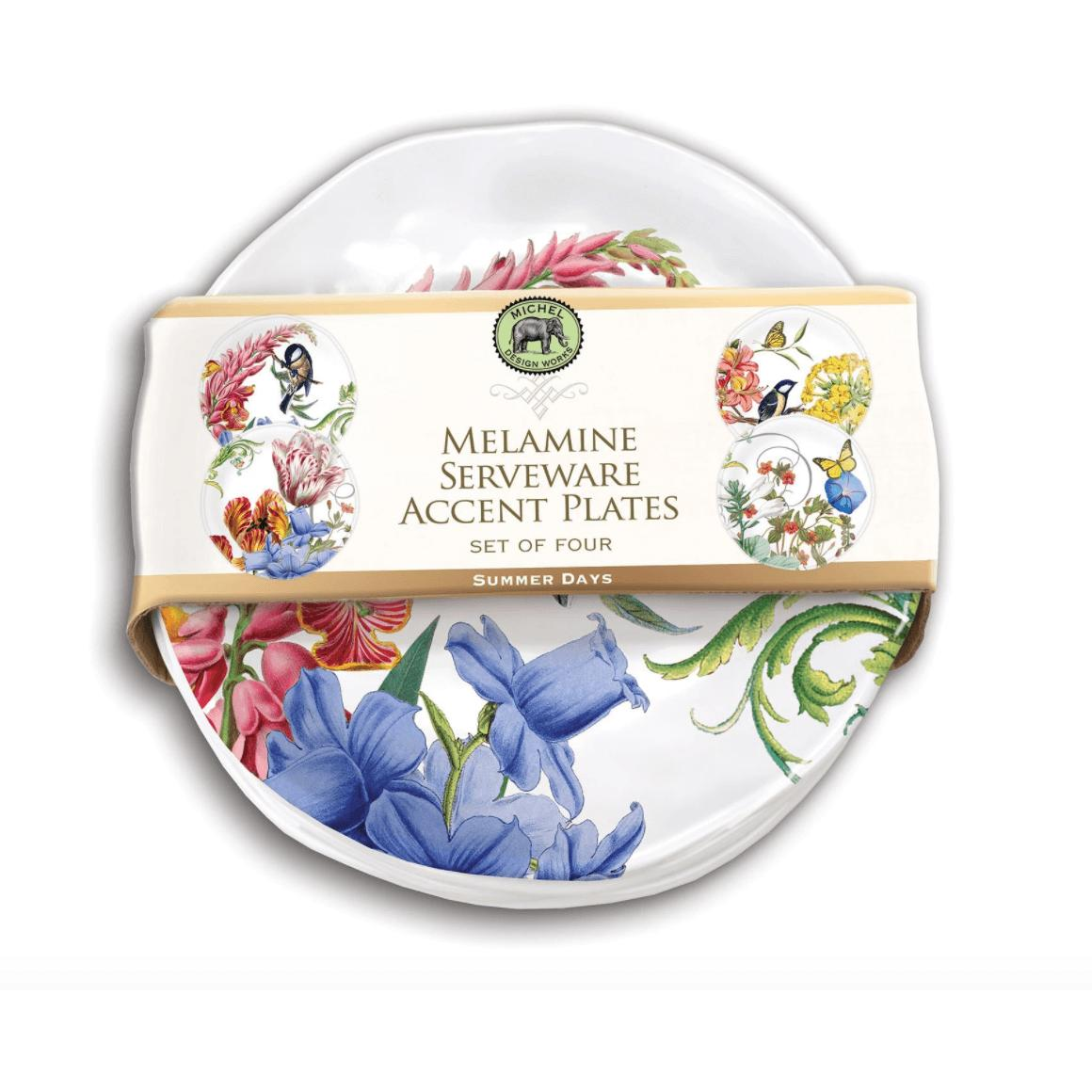 Summer Days Accent Plates - Zinnias Gift Boutique