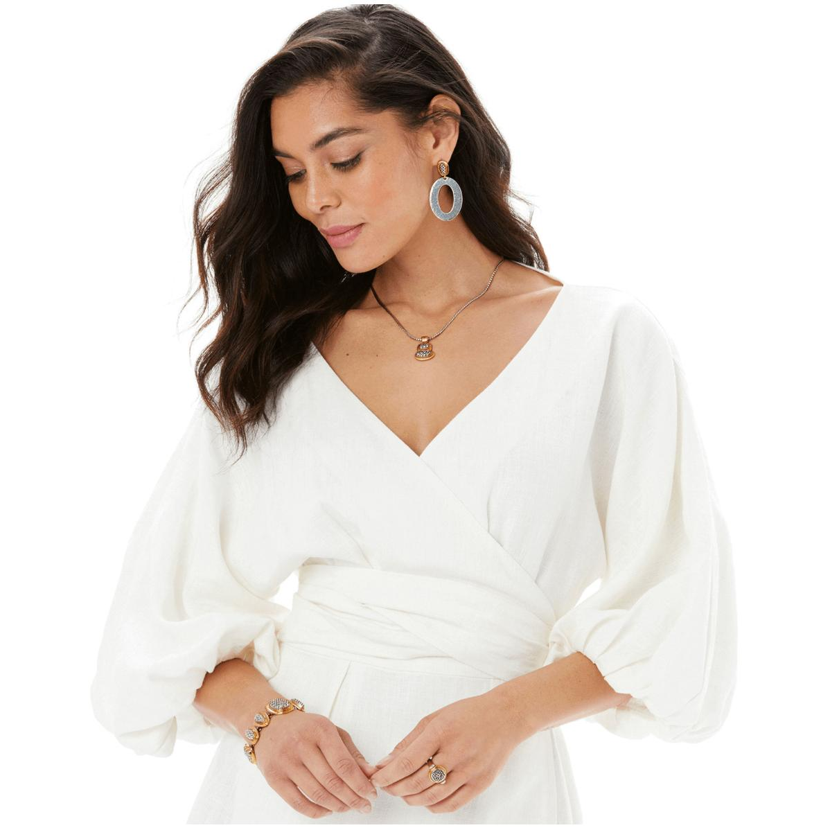 Ferrara Artisan Two Tone Duo Necklace - Zinnias Gift Boutique