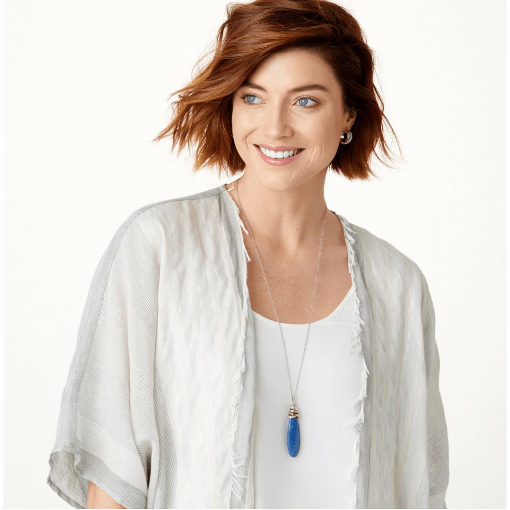 Neptune's Rings Pyramid Quartz Stone Necklace - Zinnias Gift Boutique