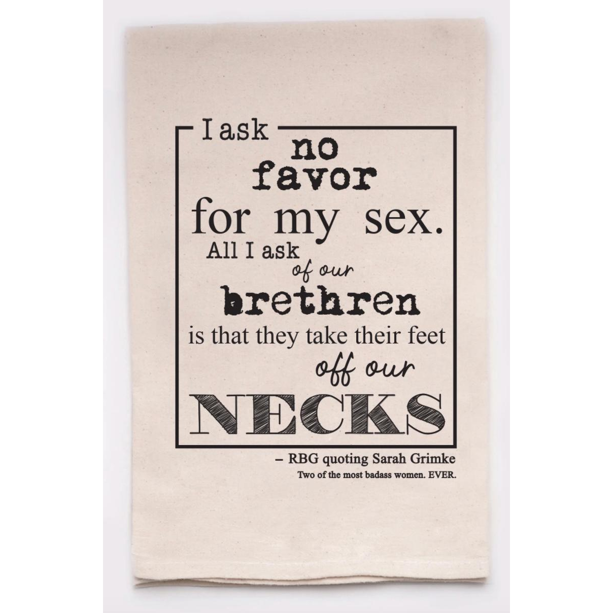 RBG Tea Towel - Zinnias Gift Boutique