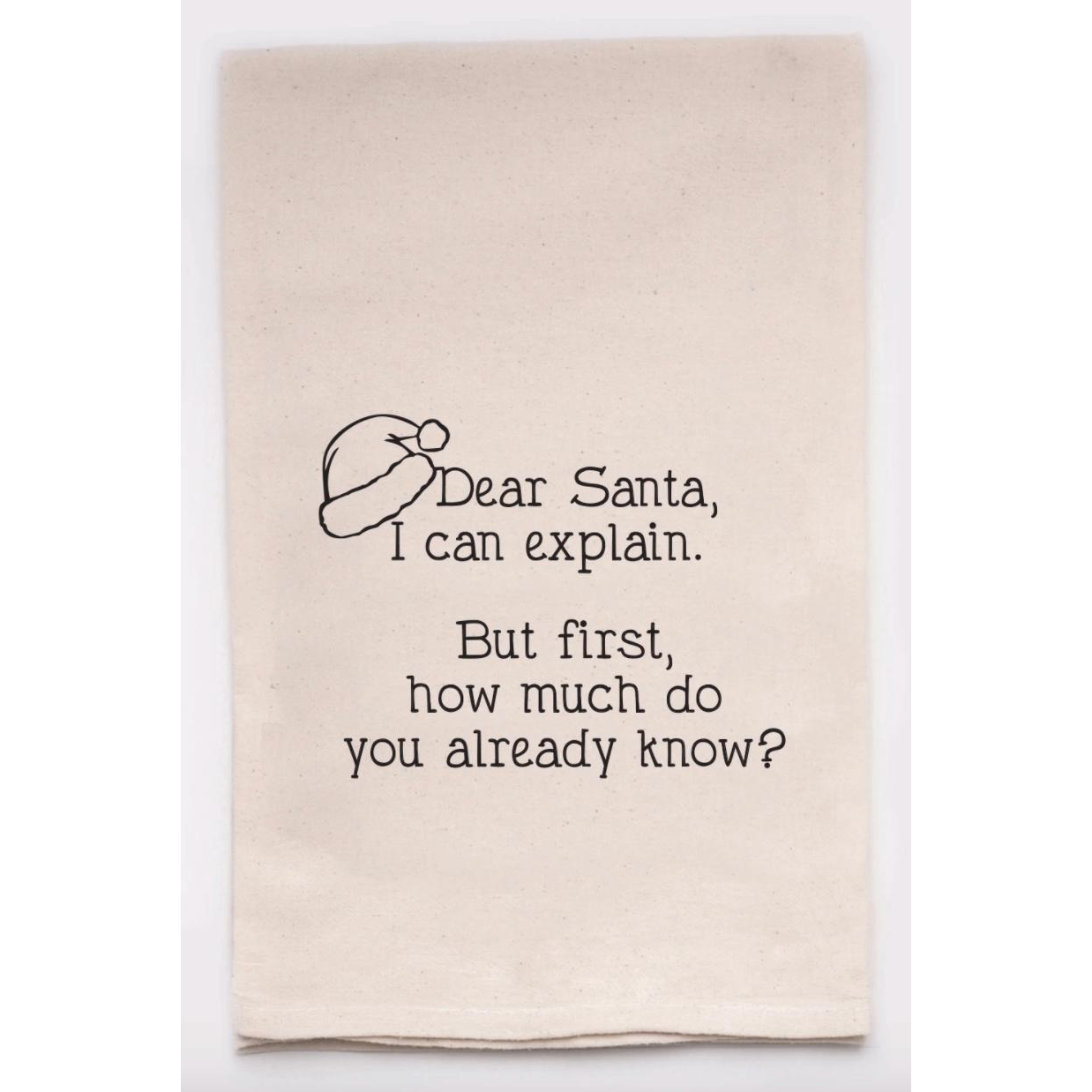 Dear Santa Tea Towel - Zinnias Gift Boutique